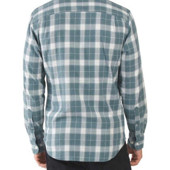 NEW BONOBOS Stretch Lightweight Flannel Shirt Green Plaid 362mn - Picture 3 of 3